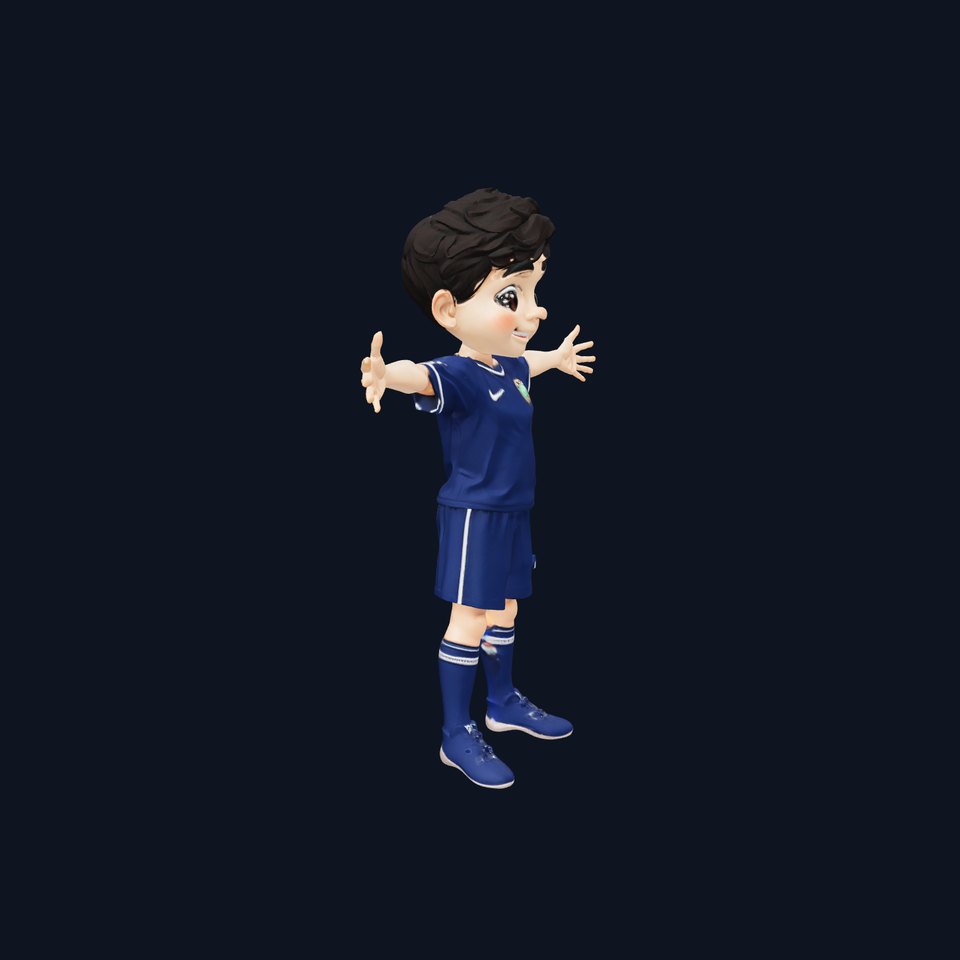 Youth Soccer Player model pack